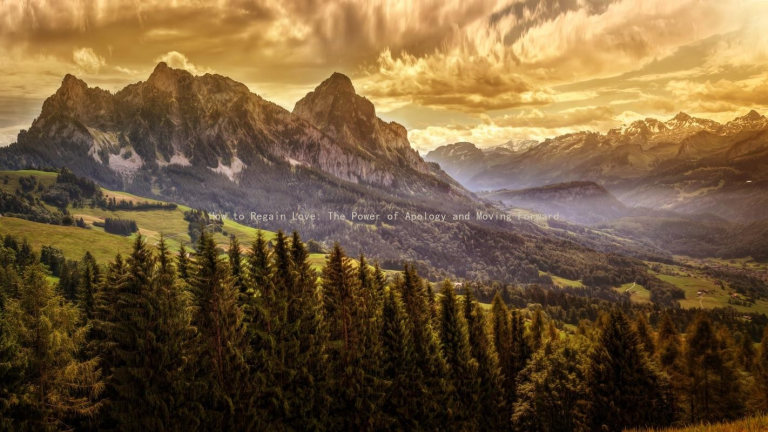 How to Regain Love: The Power of Apology and Moving Forward